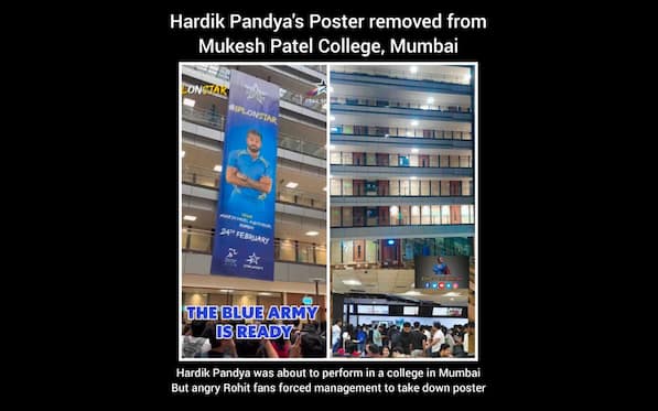Hardik Pandya Faces Backlash As Rohit Sharma Fans Remove His Poster Ahead Of IPL 2024